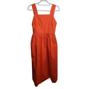 Rihoas Orange Midi Dress Size Small With Broken Side Zipper